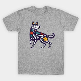 Colorful Day of the Dead Dog | Dia de los Muertos Perro T-Shirt